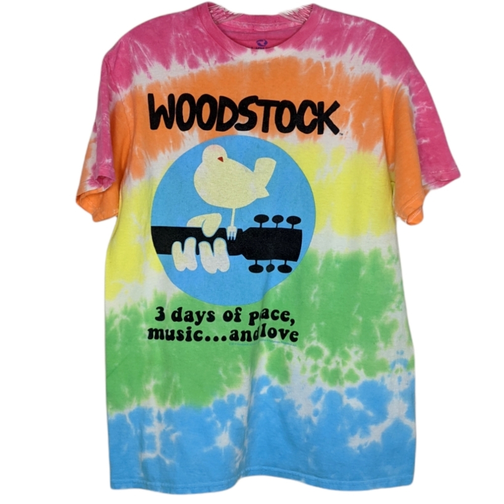 Liquid Blue Woodstock Banded Tie- Dye T-Shirt Sz M